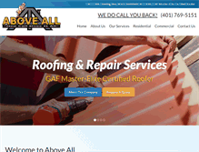 Tablet Screenshot of aboveallroofinginc.com